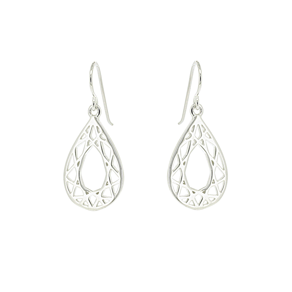 Geo Diamonds Pear Cut Drop Earrings