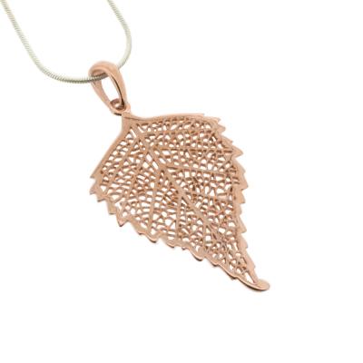 Kitten Skeleton Leaf Pendant