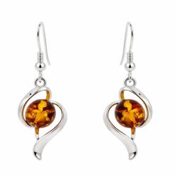 Classic Amber Twisty Twists Earrings