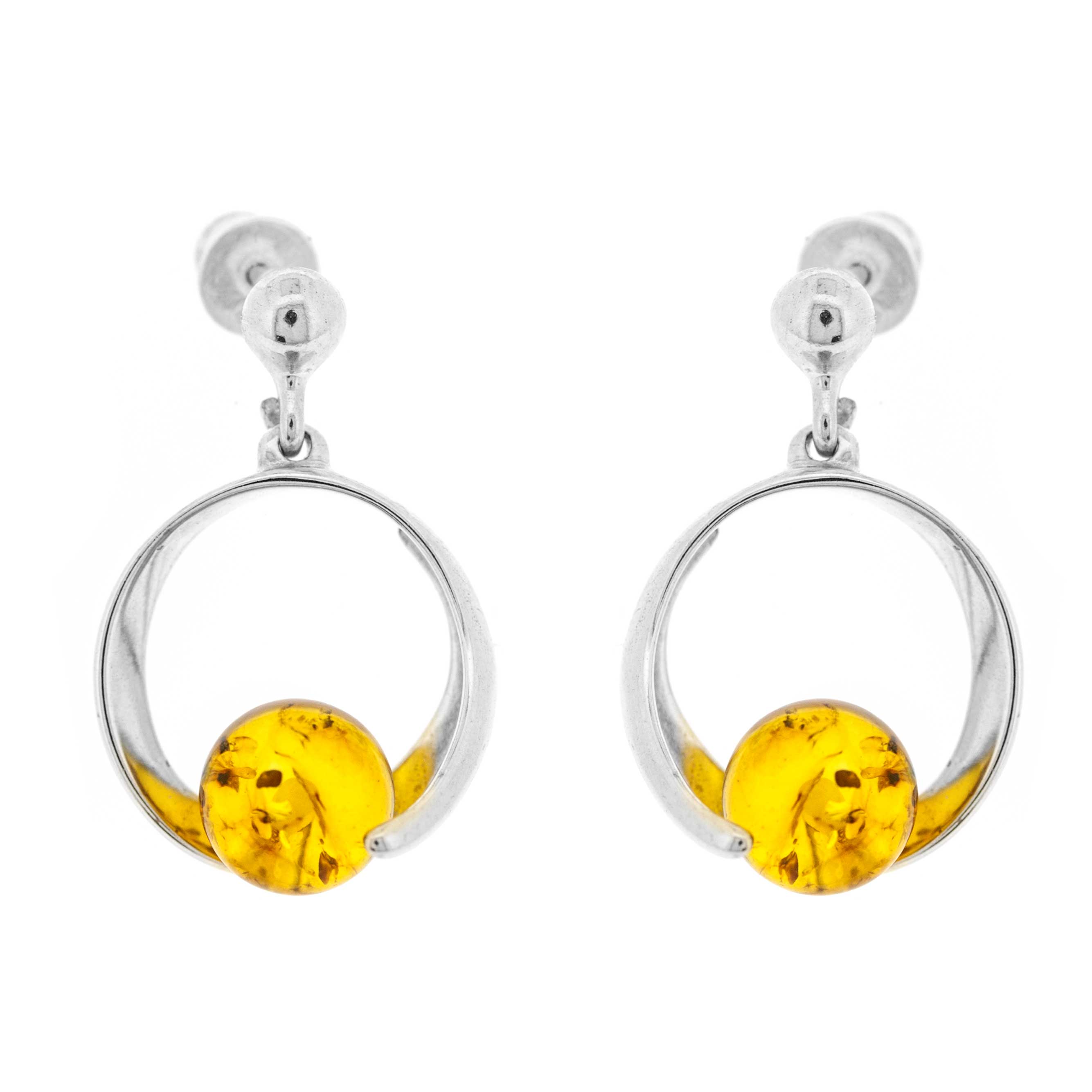 Classic Amber Whirlpool Earrings