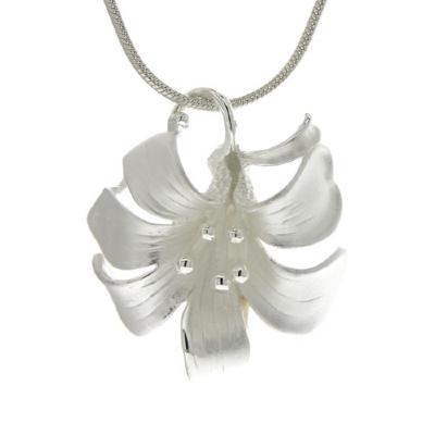 Silver Creation Large Lily Flower Pendant