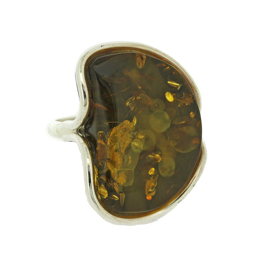 Bespoke Green Amber Ring