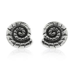 Simply Silver Ammonite Stud Earrings