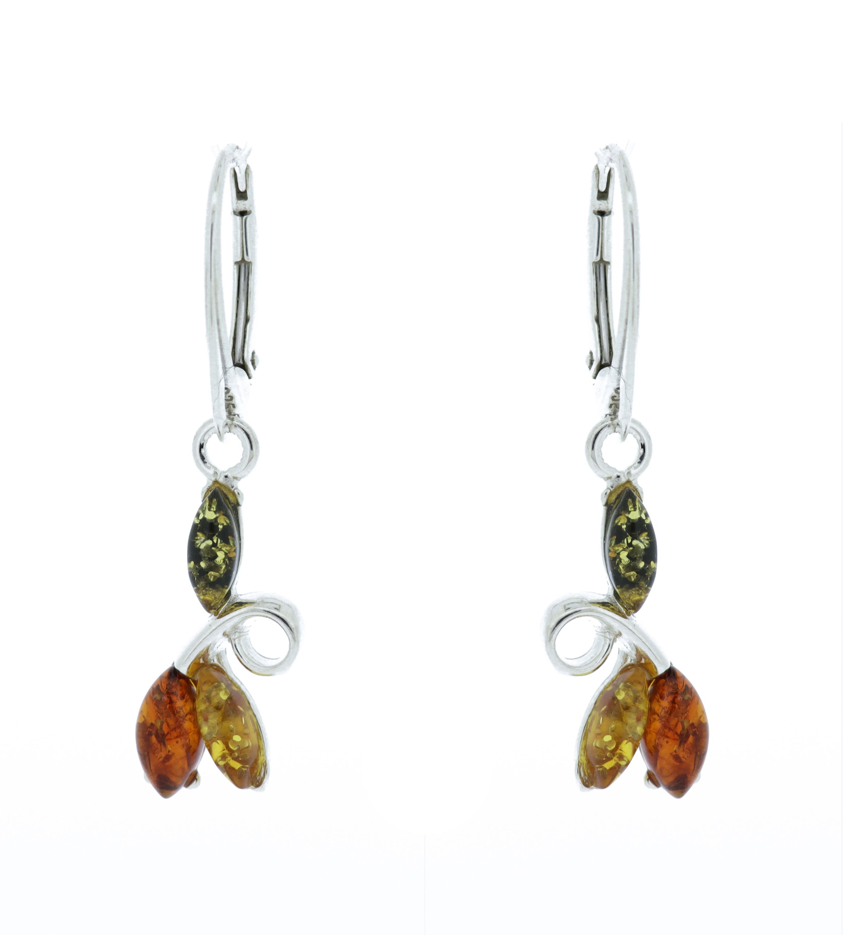 Amber Treble Clef Cognac Amber Pendant 