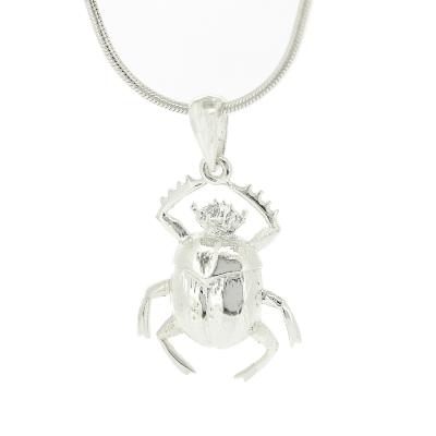 Silver Creation Scarab Beetle Pendant 