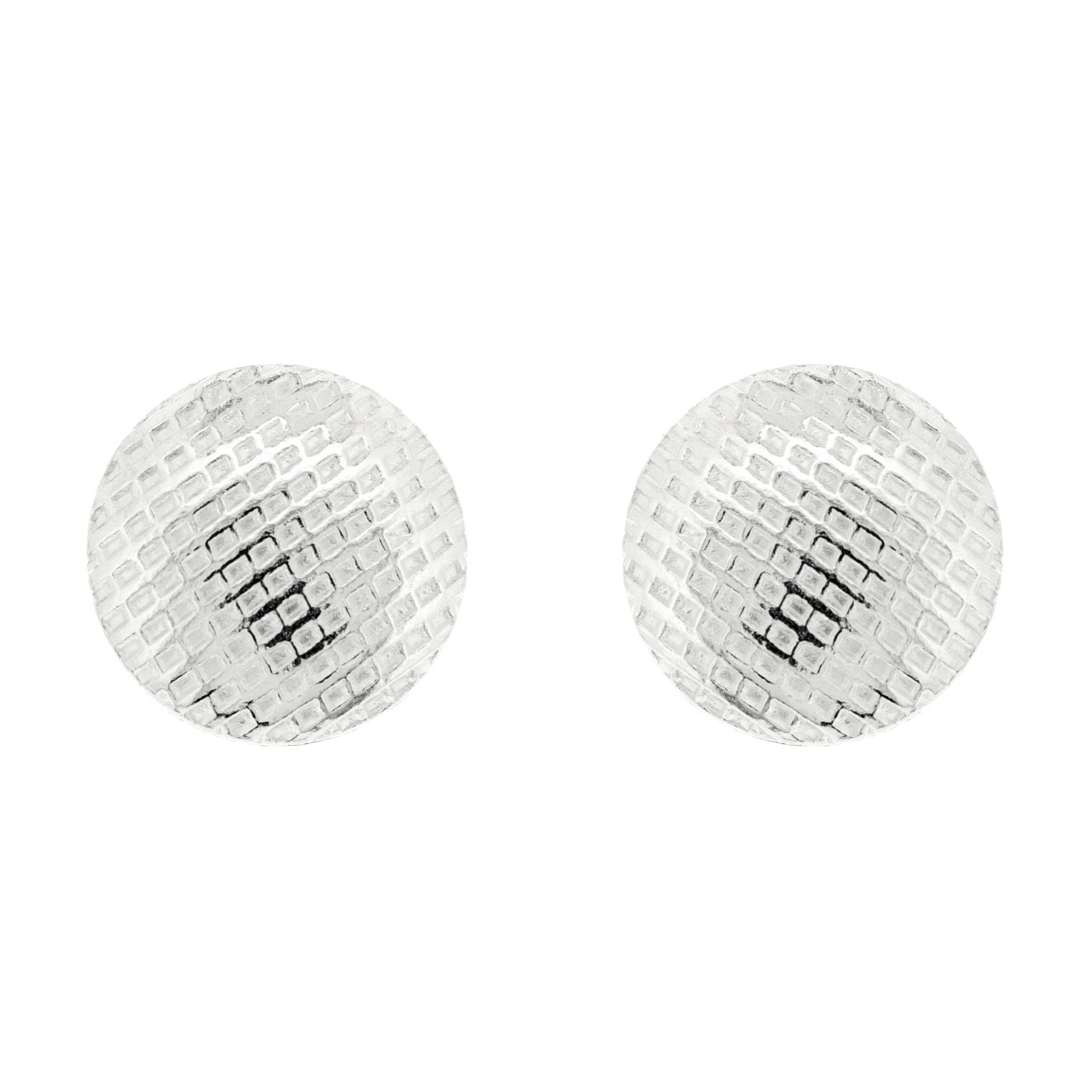 Simply Silver Waffle Studs