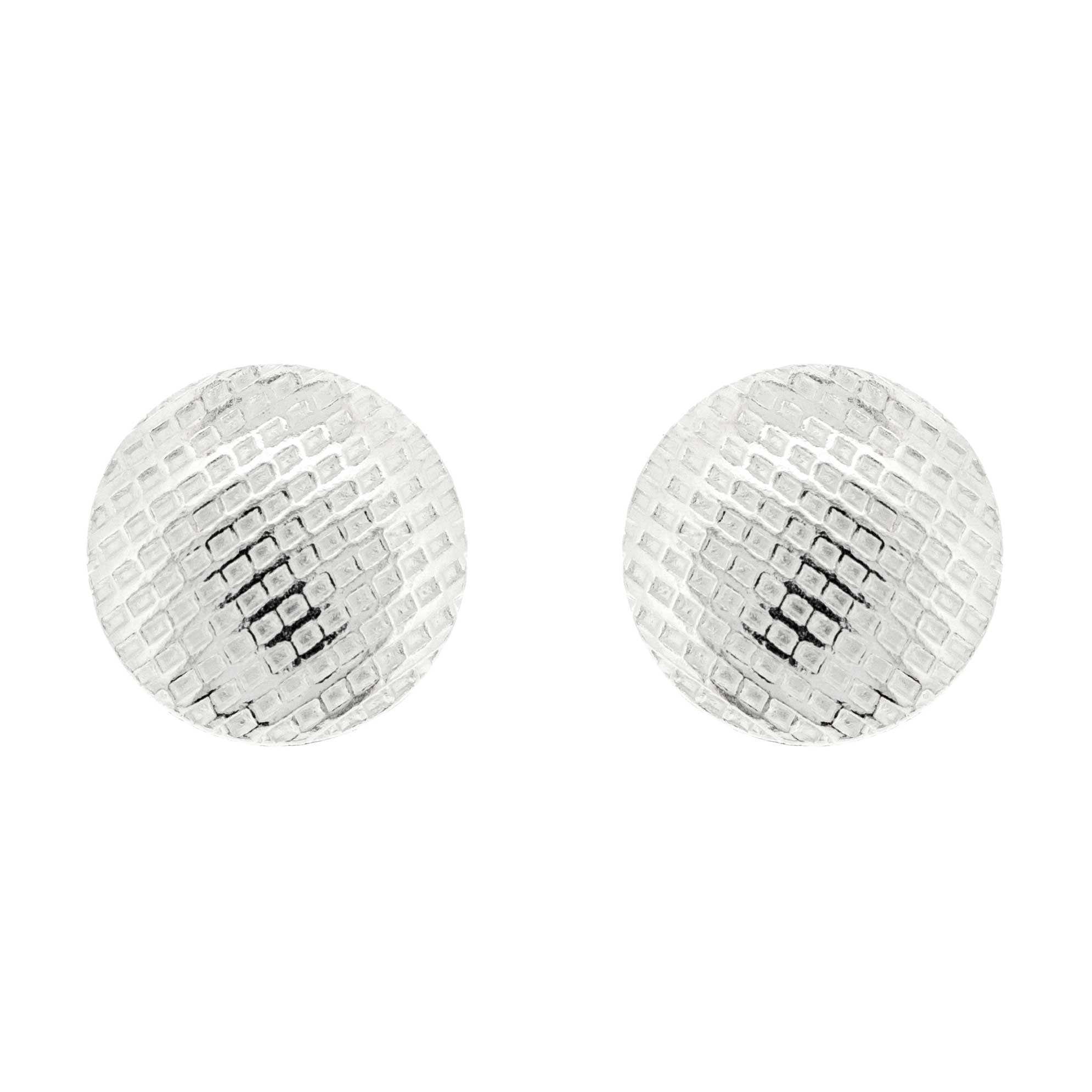 Simply Silver Waffle Studs