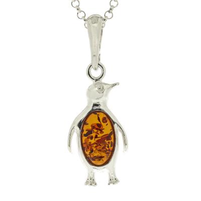 Classic Amber Penguin Pendant