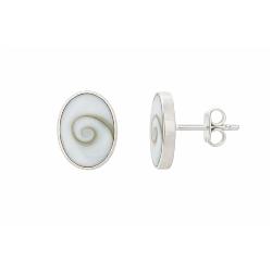 Bemine Large Shell Oval Studs