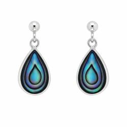 Bemine Abalone Shell Teardrop Stud Earrings