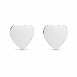 Simply Silver Heart Studs