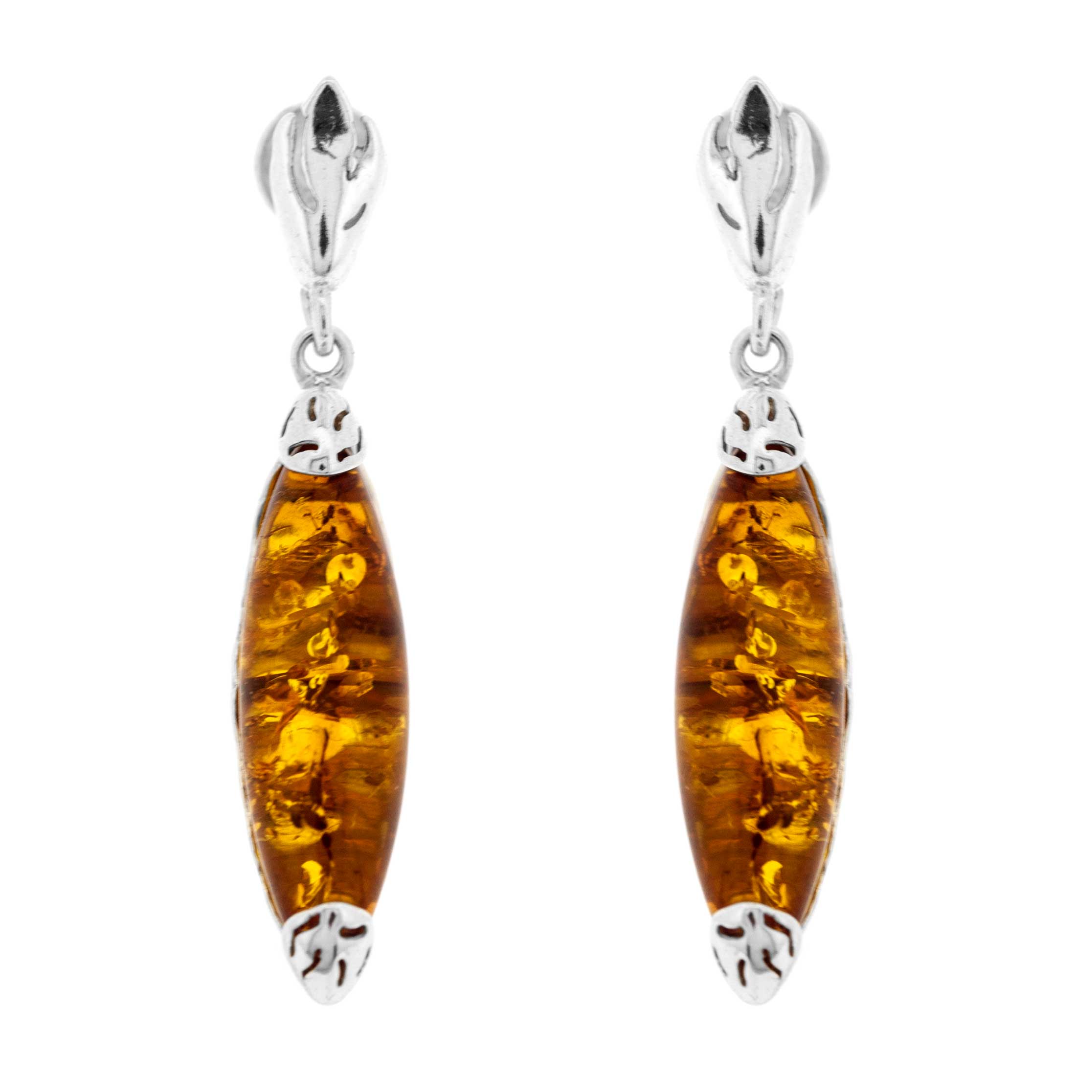 Classic Amber Bansuri Earrings