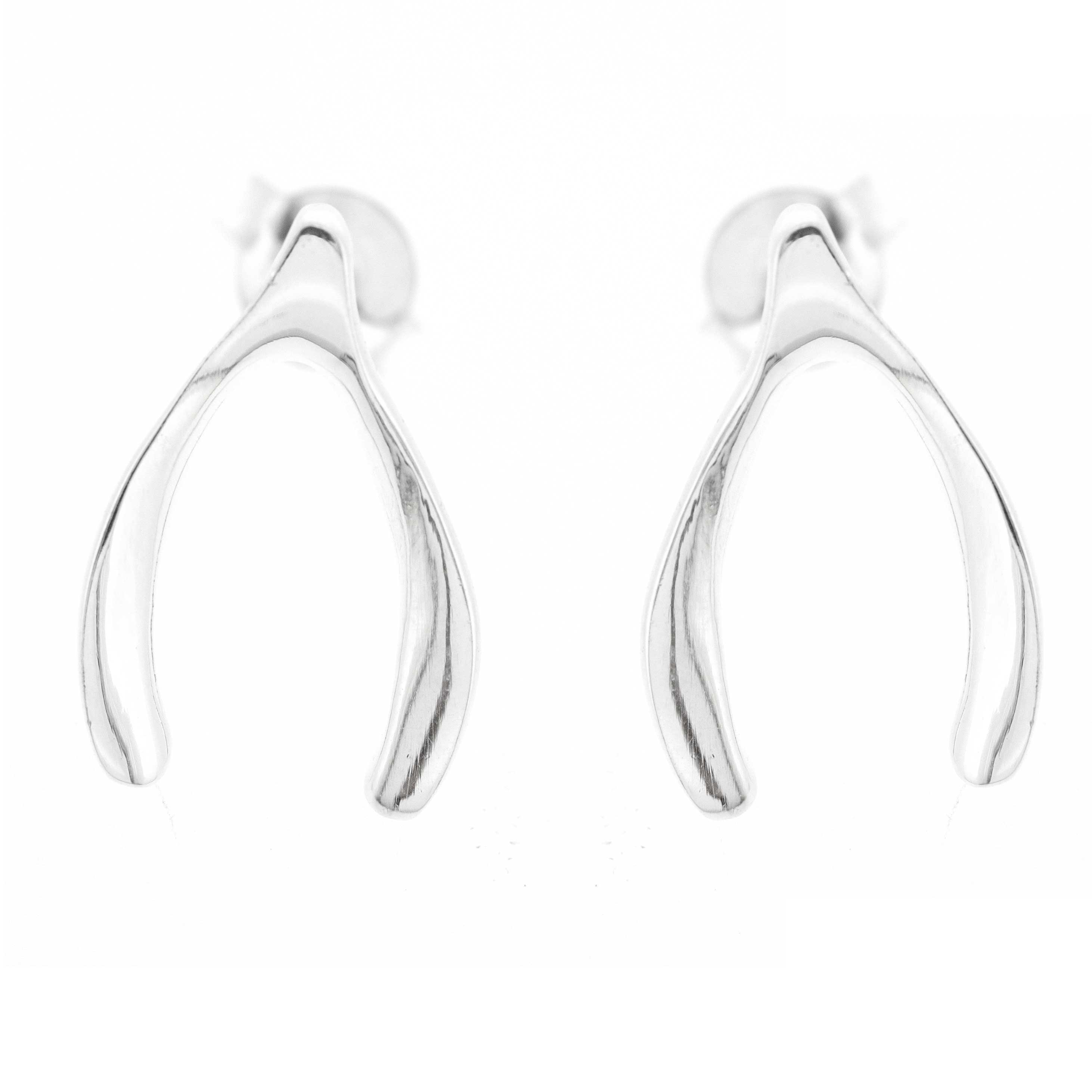 Simply Silver Wishbone Earrings