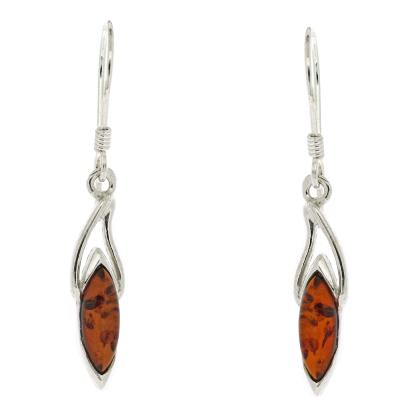 Classic Amber Heart Earrings