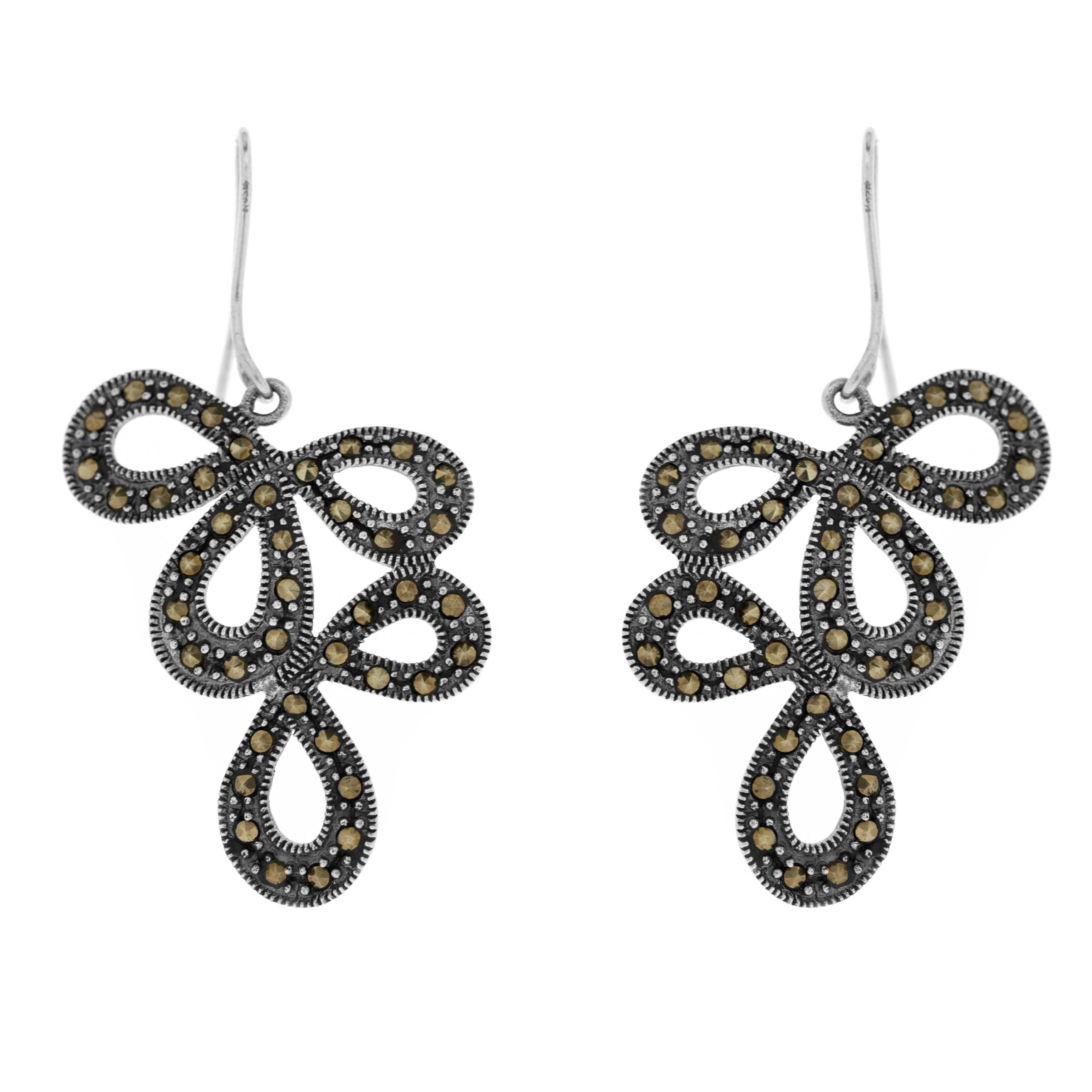 Nova Marcasite Bow Earrings