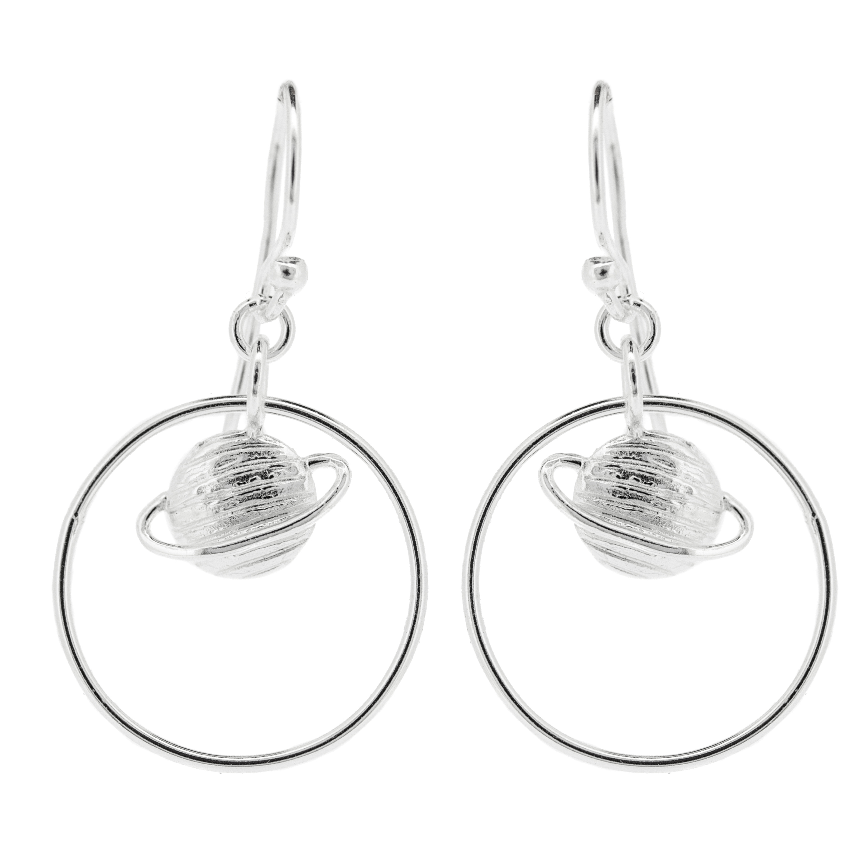 Silver Creation Planet Earrings