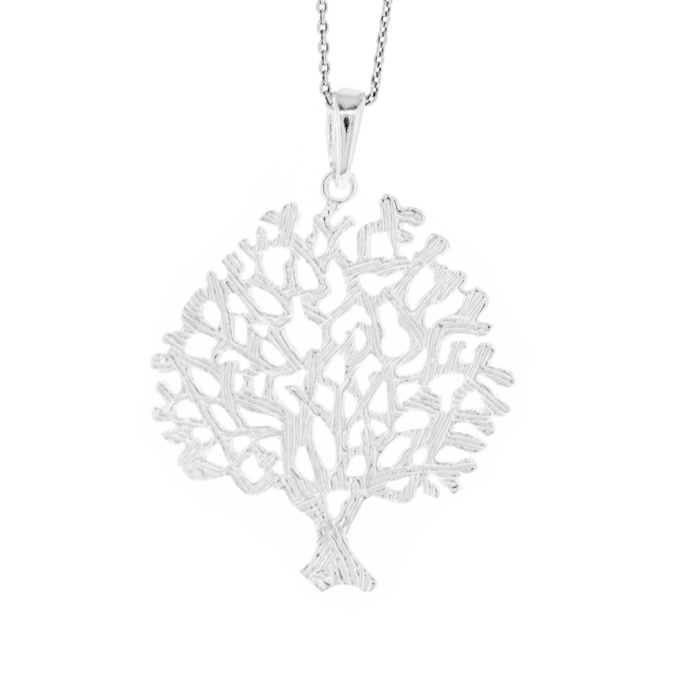 Silver Creation Oak Tree Pendant 