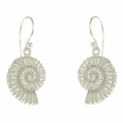 Silver Creation Ammonite Drop Earrings