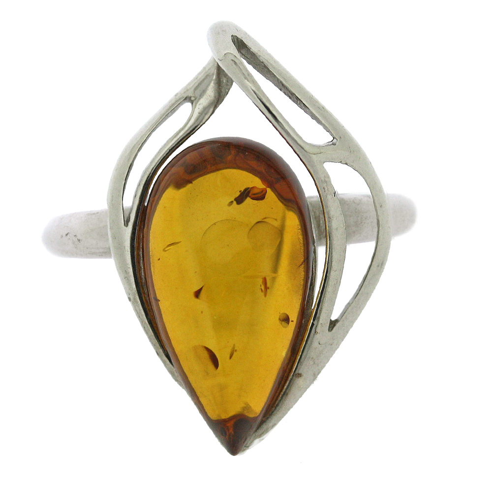 Classic Amber Zabelle Tears Cognac Ring