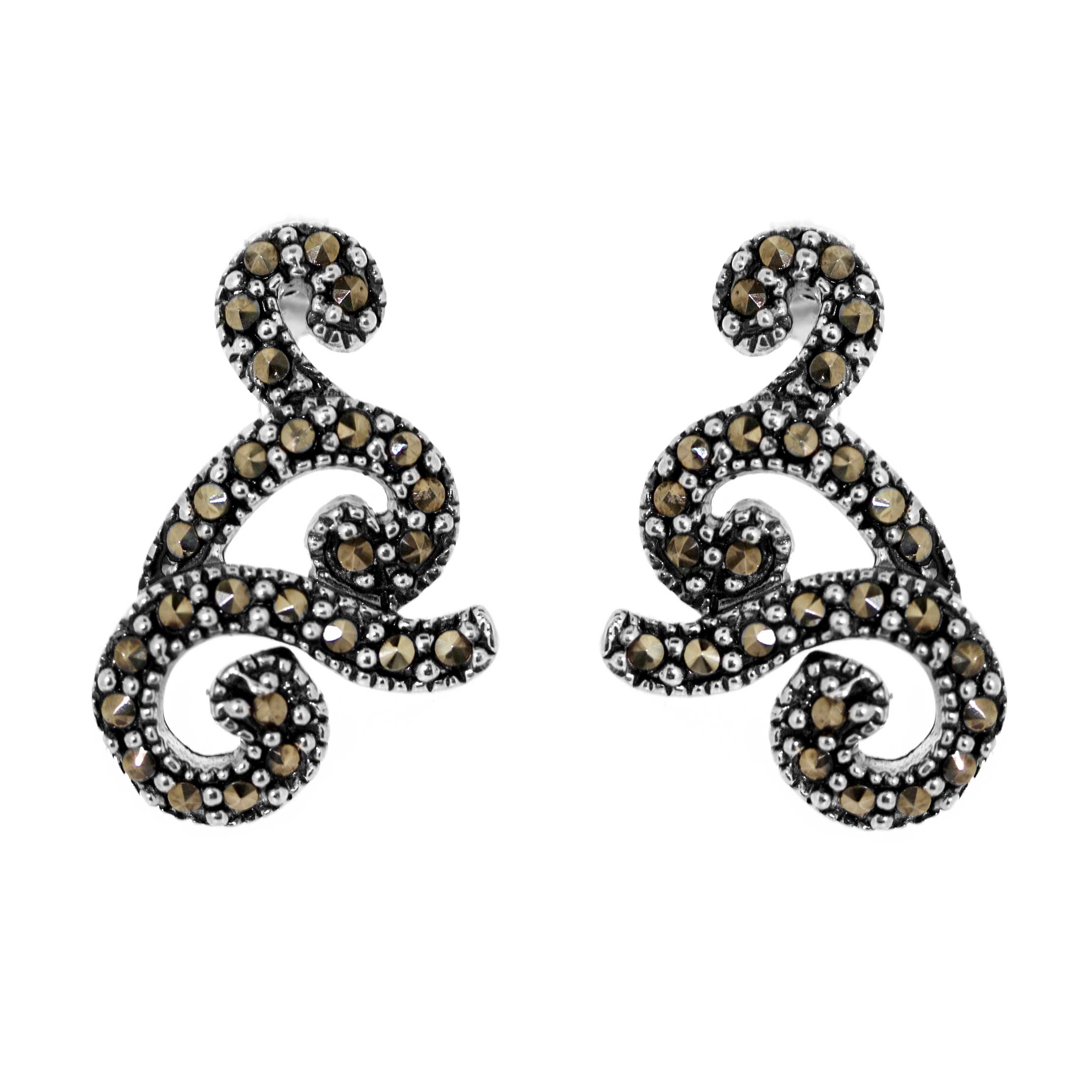 Nova Marcasite Serpentine Studs