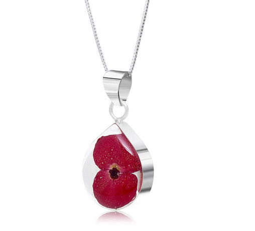 Shrieking Violet Poppy Tear Pendant