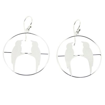 Silver Creation Parrot Talk Earrings 