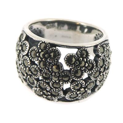 Nova Marcasite Floral Ring