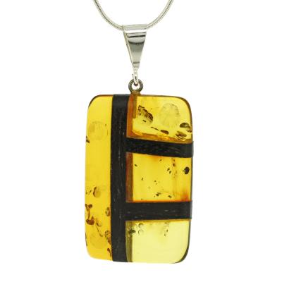 Bespoke Wood and Amber Pendant