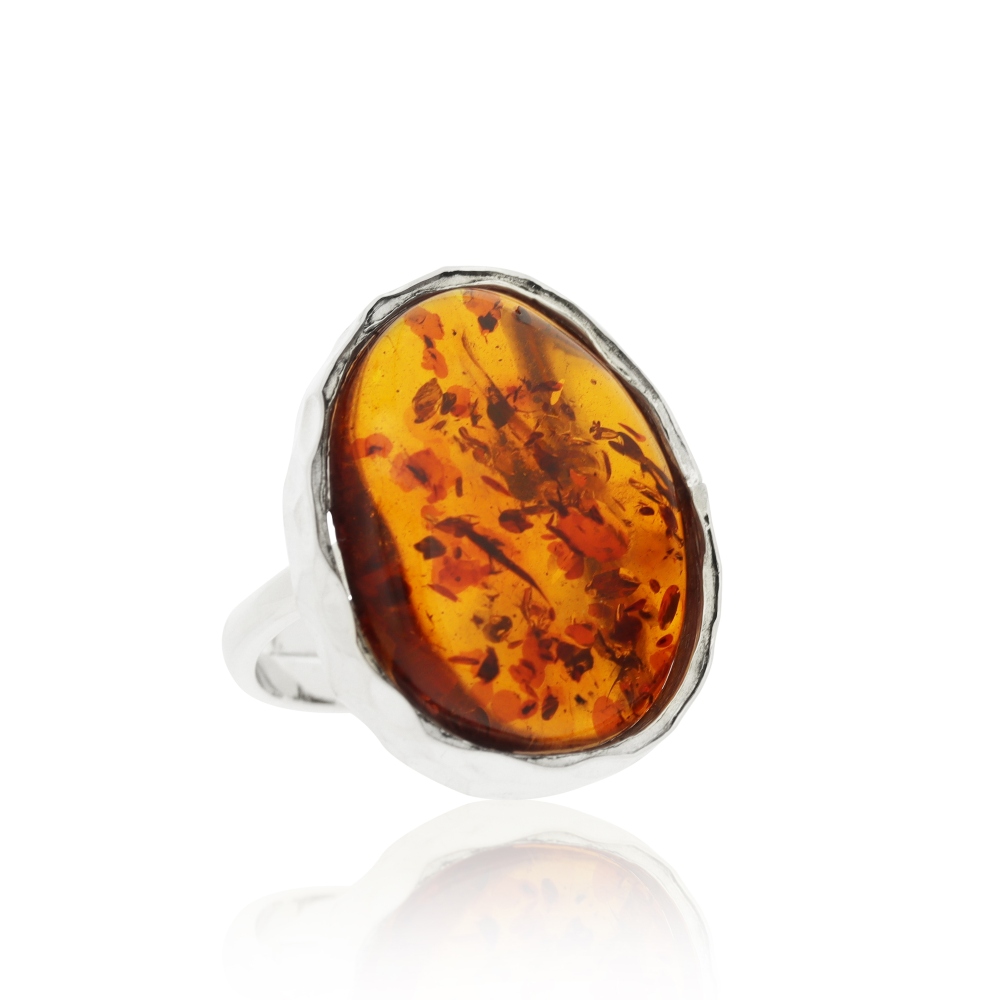 Bespoke Cognac Amber Ring