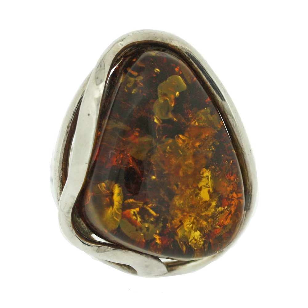 Bespoke Green Amber Ring