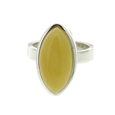 Pure Amber Chunky Marquise Ring Size N