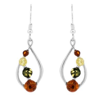 Classic Amber Mixed Melon Ball Earrings