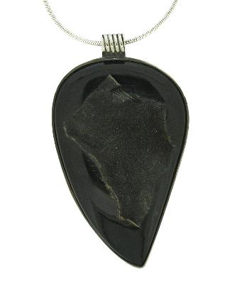 Bespoke Black Drusy Quartz Pendant