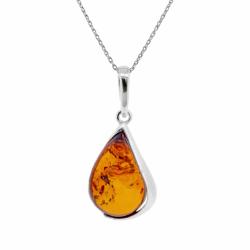 Classic Amber Raindrop Pendant
