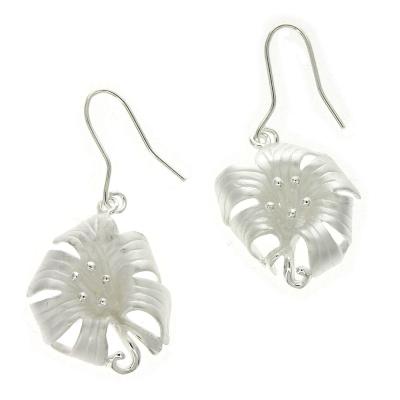 Silver Creation Large Lily Flower Earrings