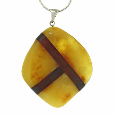 Bespoke Amber and Wood Pendant