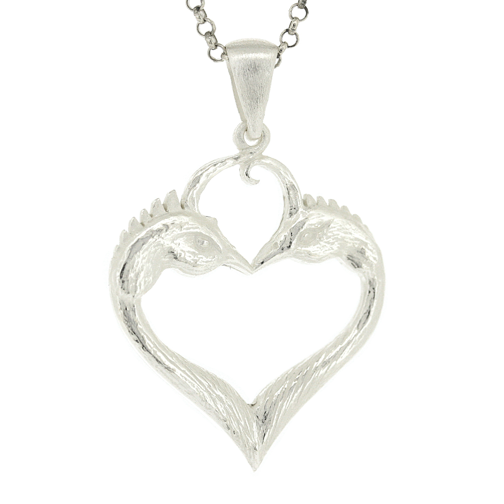 Silver Creation Grebes in Love Pendant