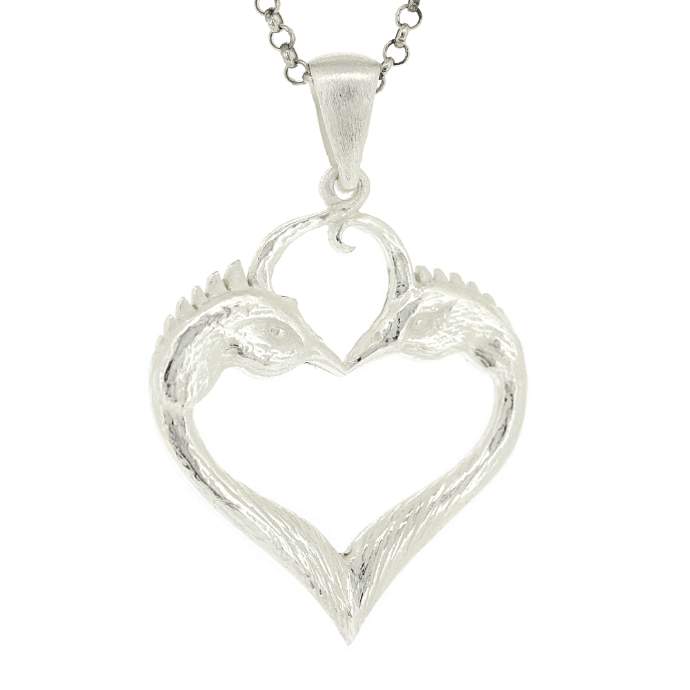 Kitten Grebes in Love Pendant