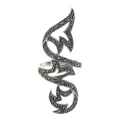 Nova Marcasite Long Fancy Ring