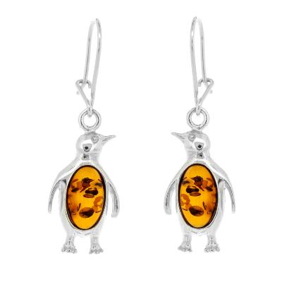 Classic Amber Penguin Earrings