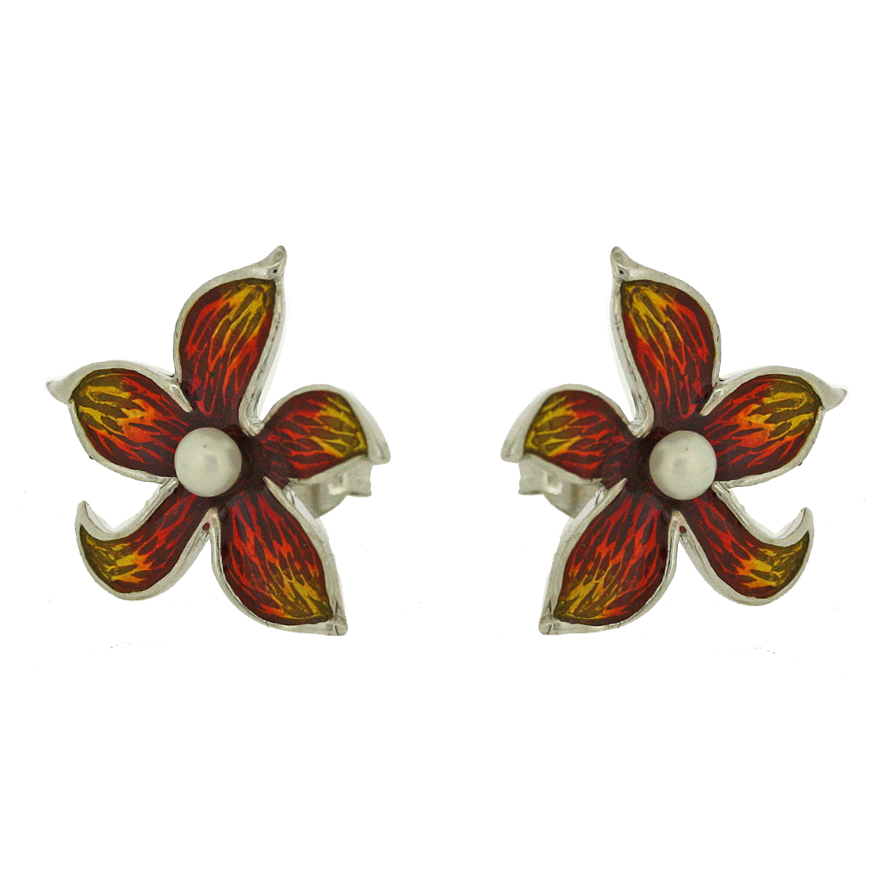 Enamels Flower Studs