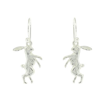 Silver Creation Boxing Hare Earrings 