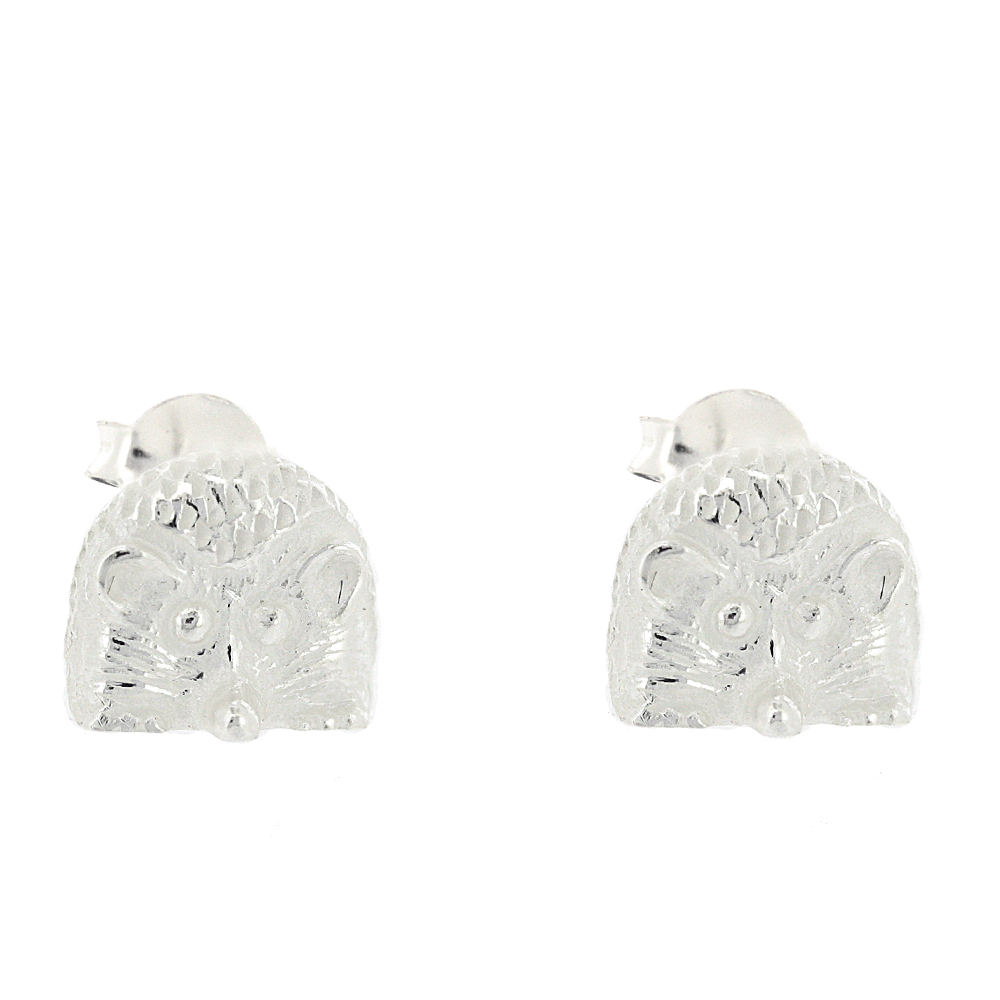 Silver Creation  Hedgehog Studs