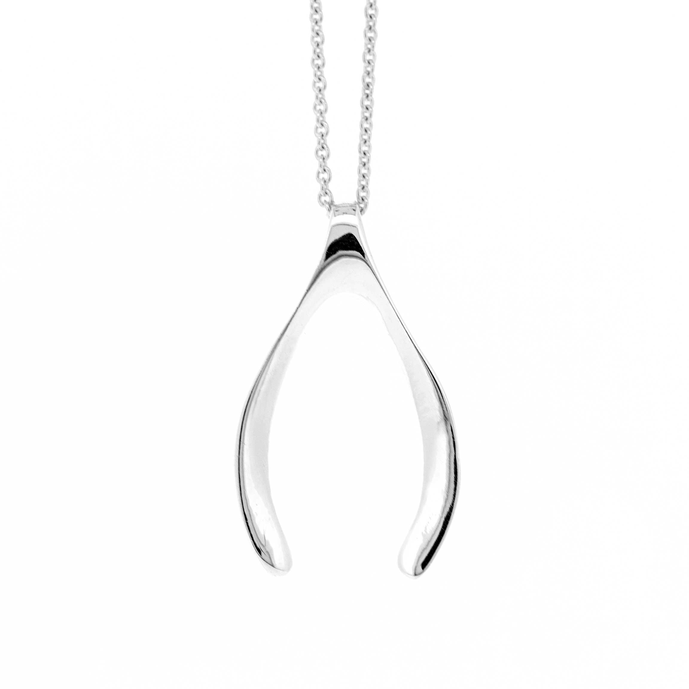 Simply Silver Wishbone Pendant